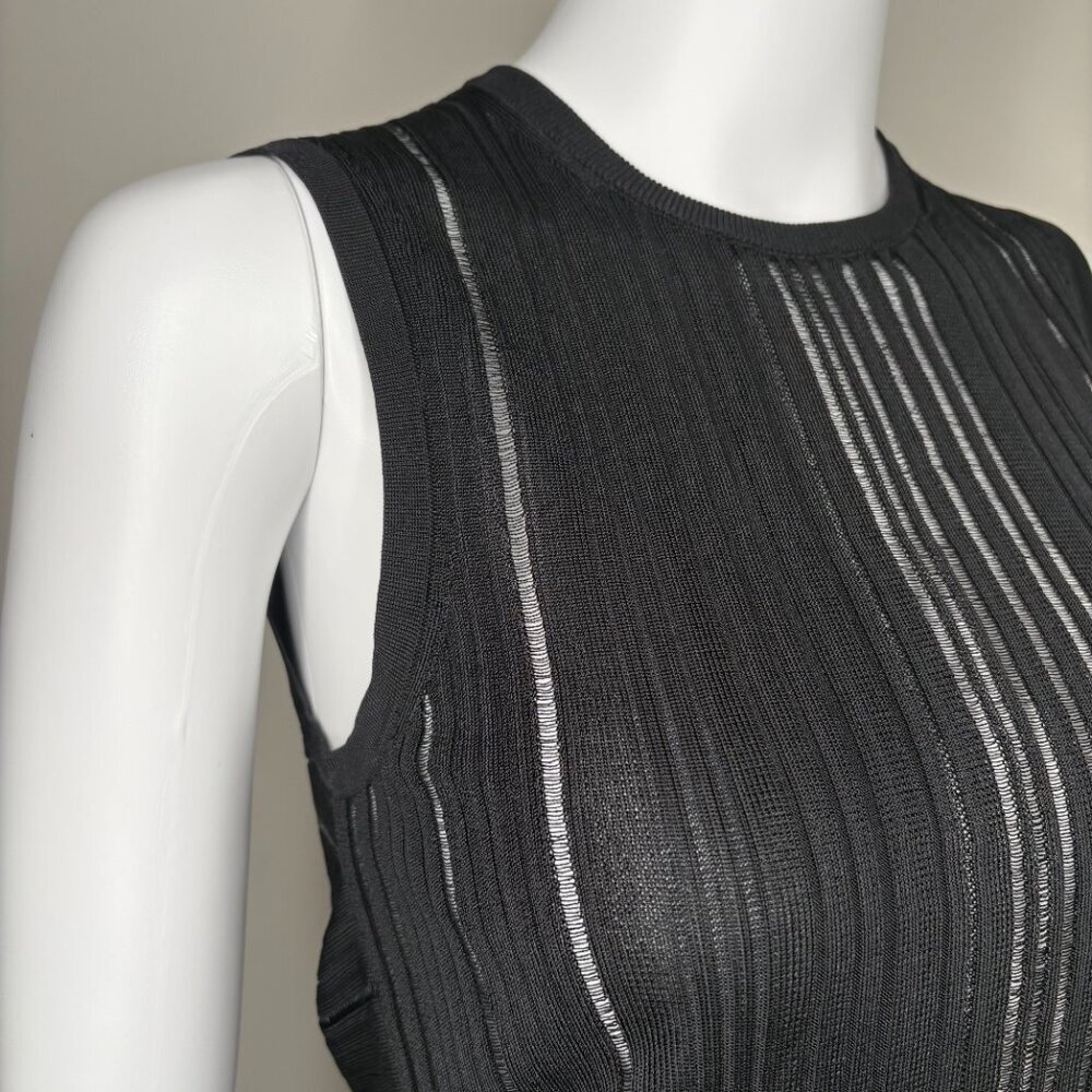 Helmut Lang Open Back Sleeveless Sheer Top - Picture 4 of 10